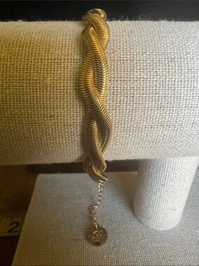 Plunder Gold Twisted Mesh Bracelet